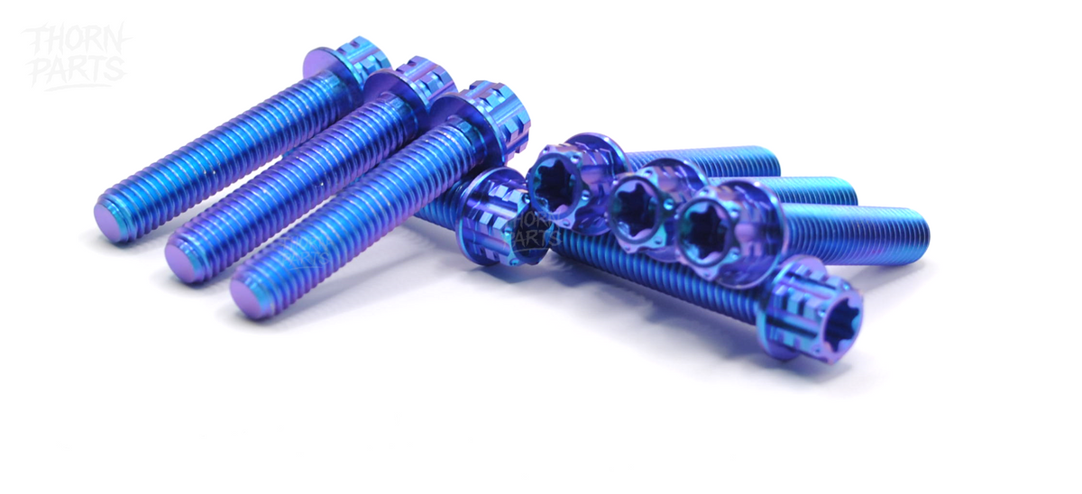 Titanschrauben Gabelbrücke KTM SX SX-F EXC Husqvarna TC FC TE FE GASGAS Blau