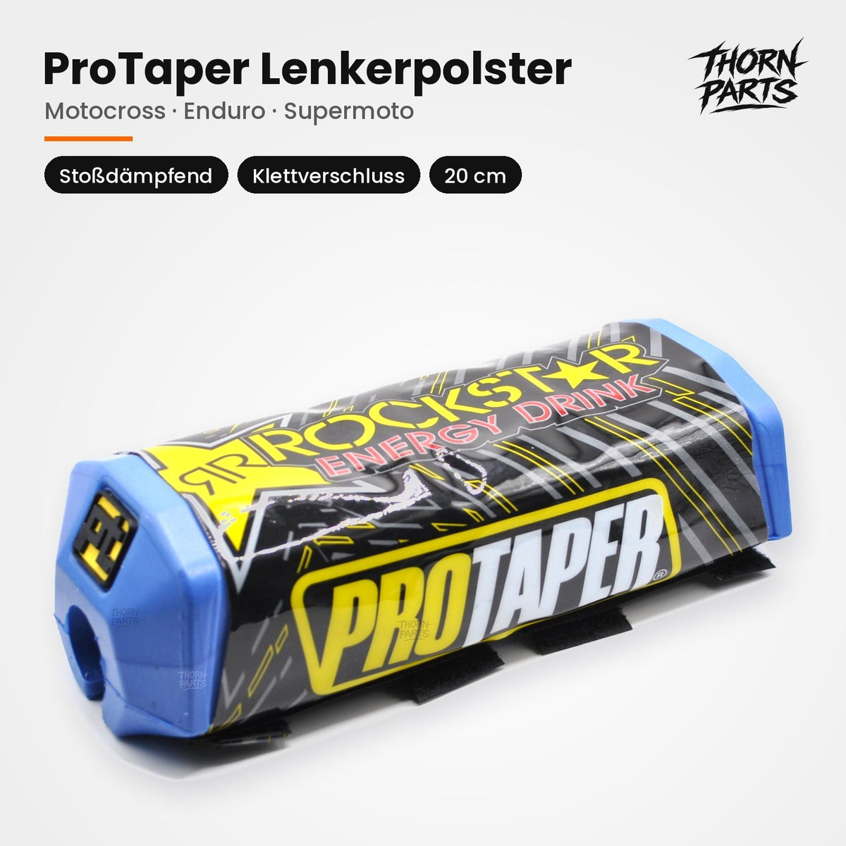 ProTaper Lenkerpolster  Motorrad Motocross Blau Rockstar Edition UNIVERSAL 20cm