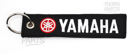 Schlüsselanhänger YAMAHA Motorrad schwarz rot Stoff