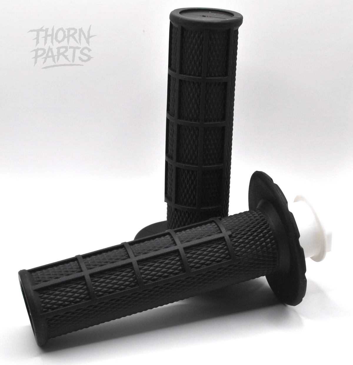 Lock-On Griffe Lenkergriffe Motorrad 22mm mit Gasgriffrohr Enduro MX Schwarz