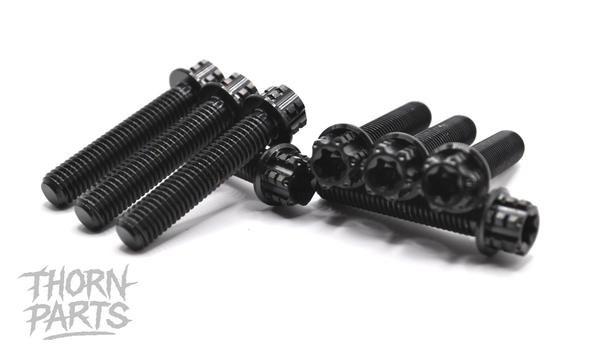 Titanschrauben Gabelbrücke M8x40 KTM 690 SMC-R Enduro R Husqvarna 701 Schwarz