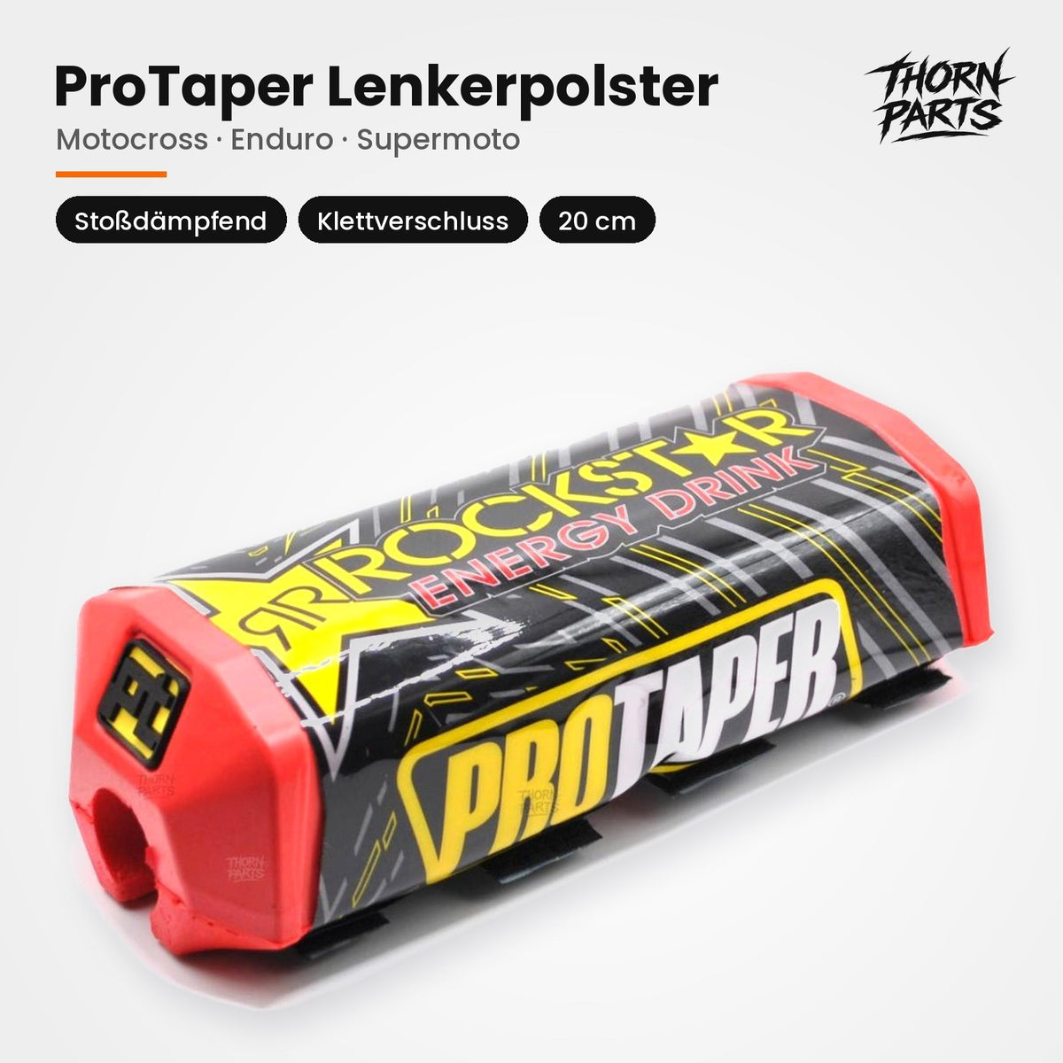 ProTaper Lenkerpolster  Motorrad Motocross Rot Rockstar Edition UNIVERSAL 20cm