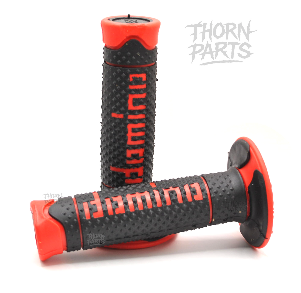 Domino Griffe Lenkergriffe Motorrad Griffgummis Rot 22/24mm UNIVERSAL