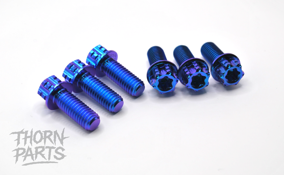 Titanschrauben Motorhalter Set KTM EXC SX Husqvarna TE FC GASGAS ab 2023 Blau